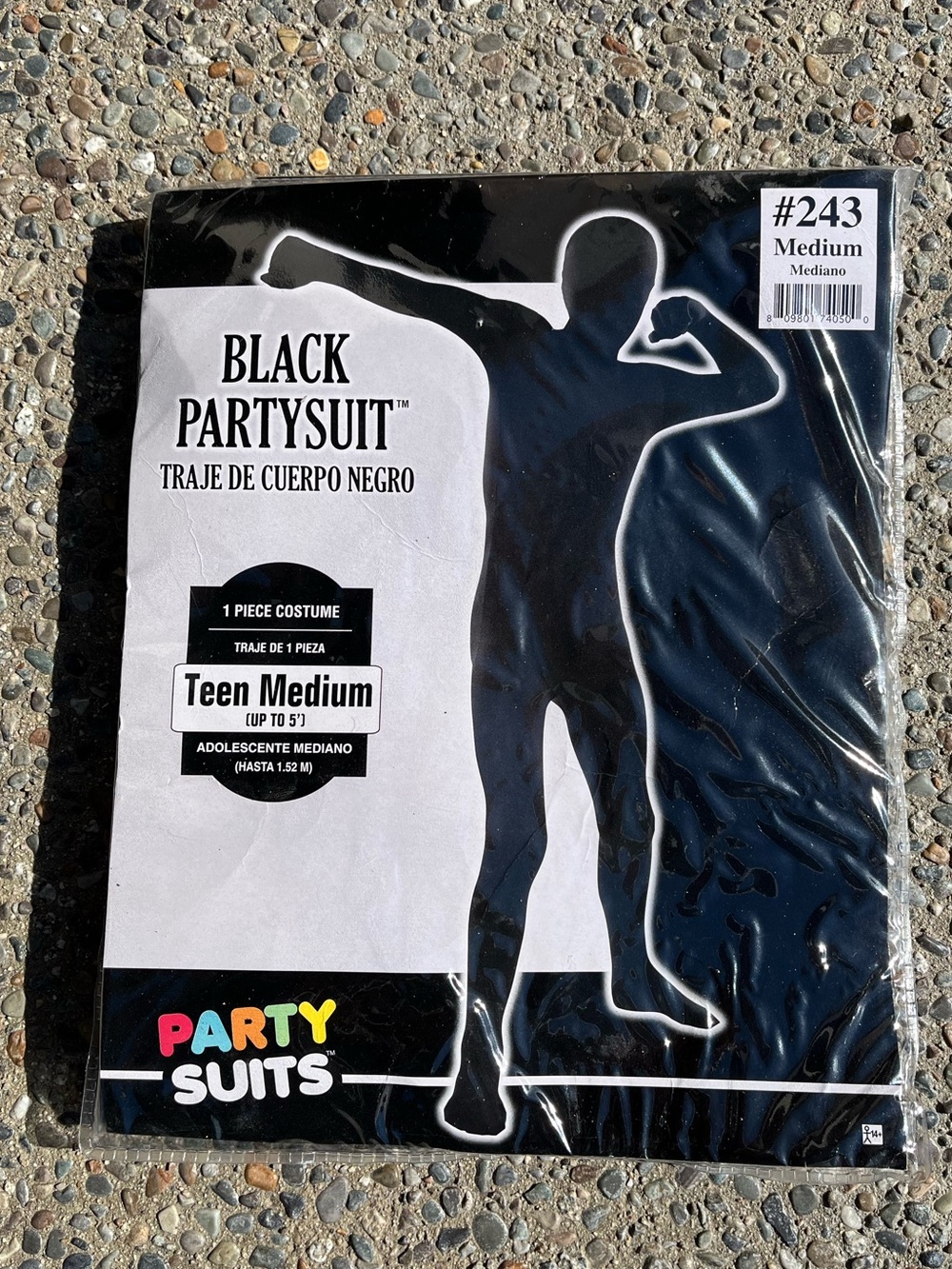 Halloween black party morphsuit onsie Sz Teen Med up to 5’ Tall NWT